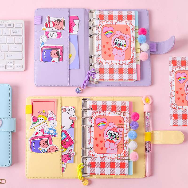 A girl's heart planner, a popular set of diaries, a Korean note-taking plan book, a stationery set, and a loose-leaf notebook Specification image