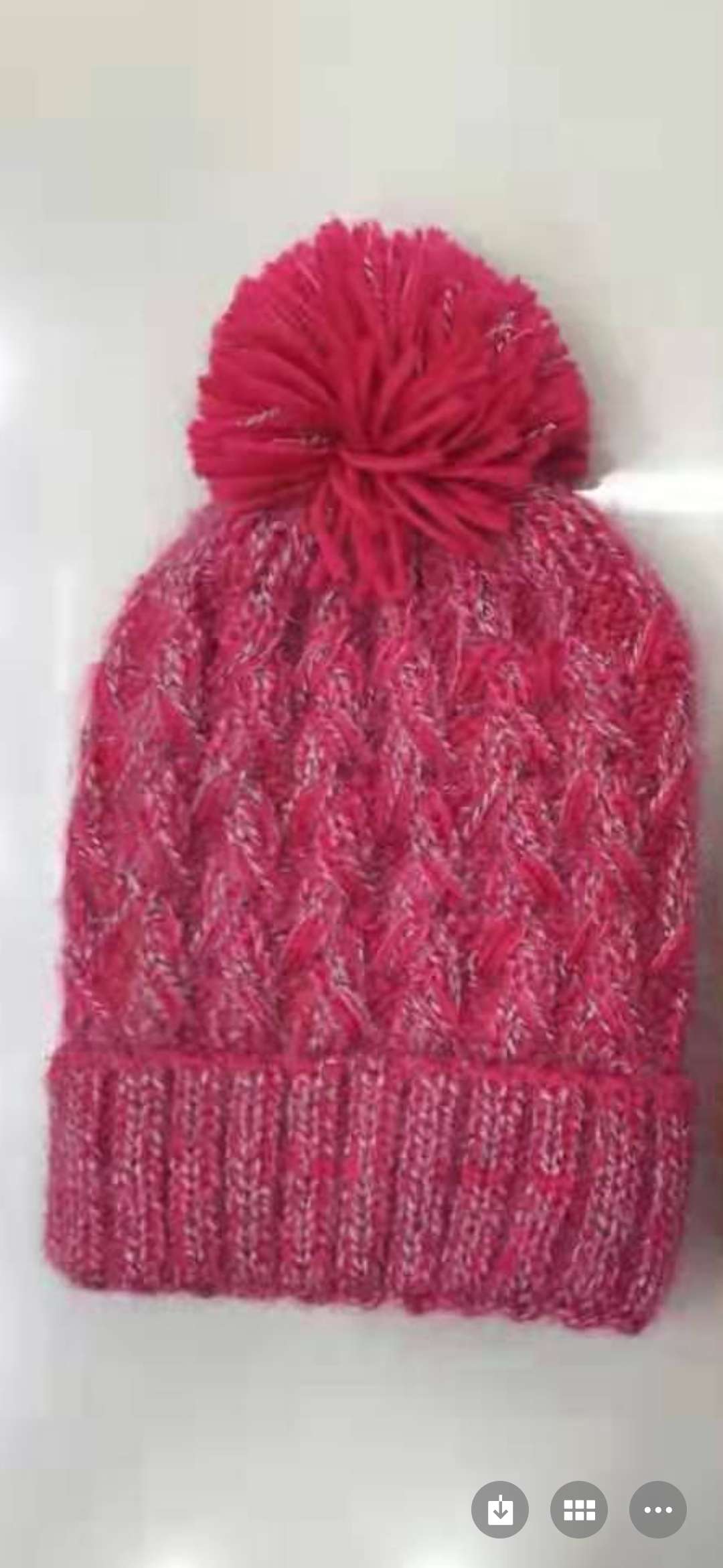 双色竖条反口带球帽