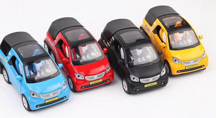 汽车模型皮卡合金车模回力车声光开门玩具