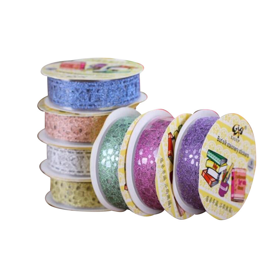 金葱粉蕾丝闪光胶带蕾丝胶带镂空胶带手帐胶带详情图16