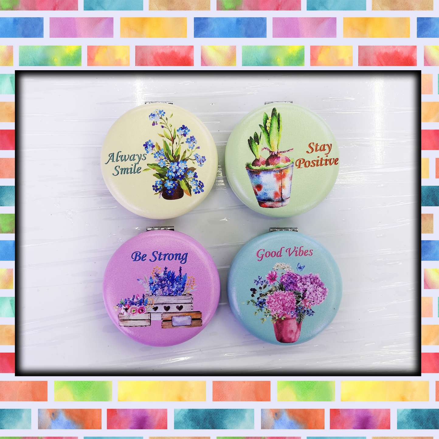 小圆镜/双面镜/小礼品白底实物图