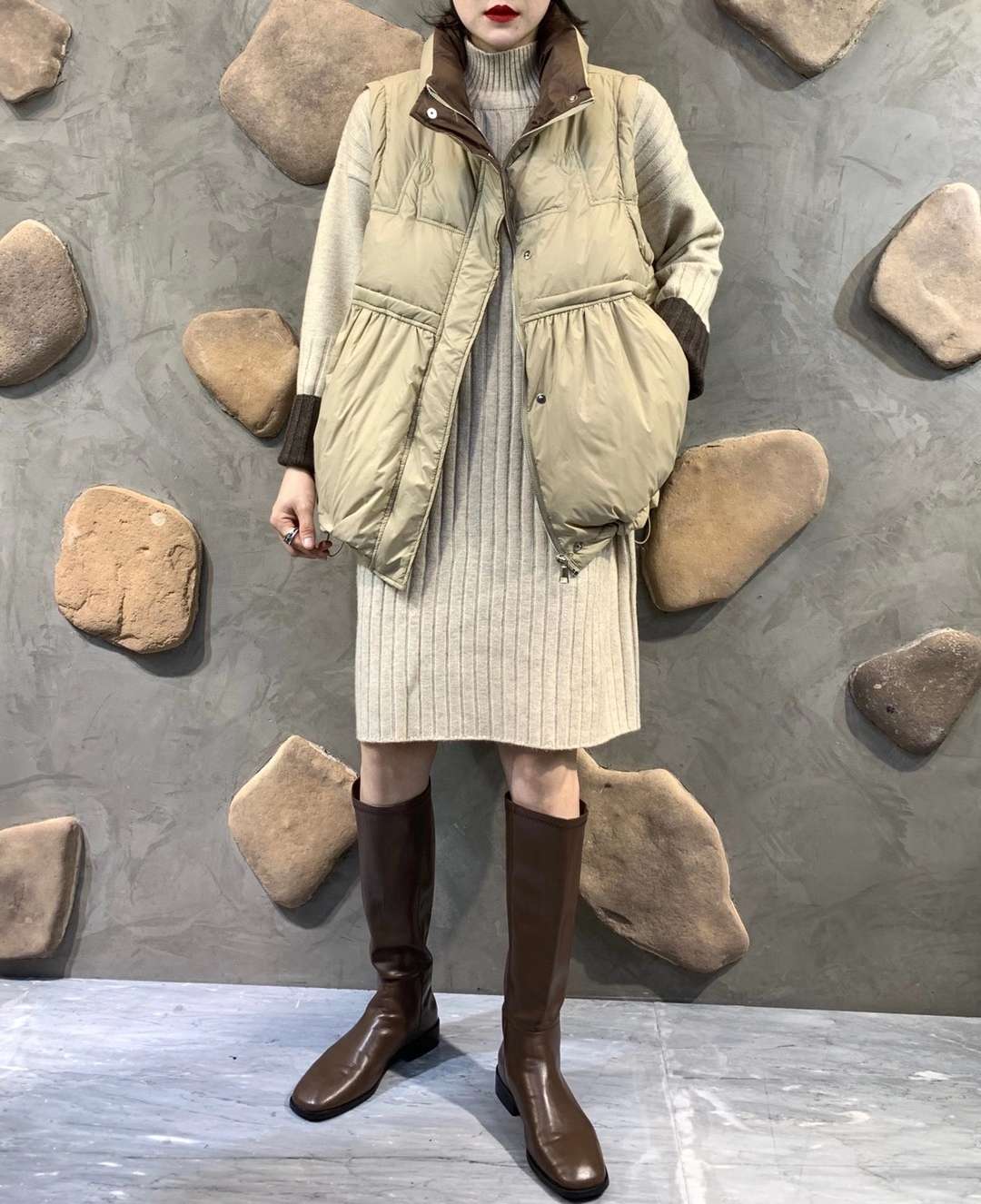 毛衣马甲两件套