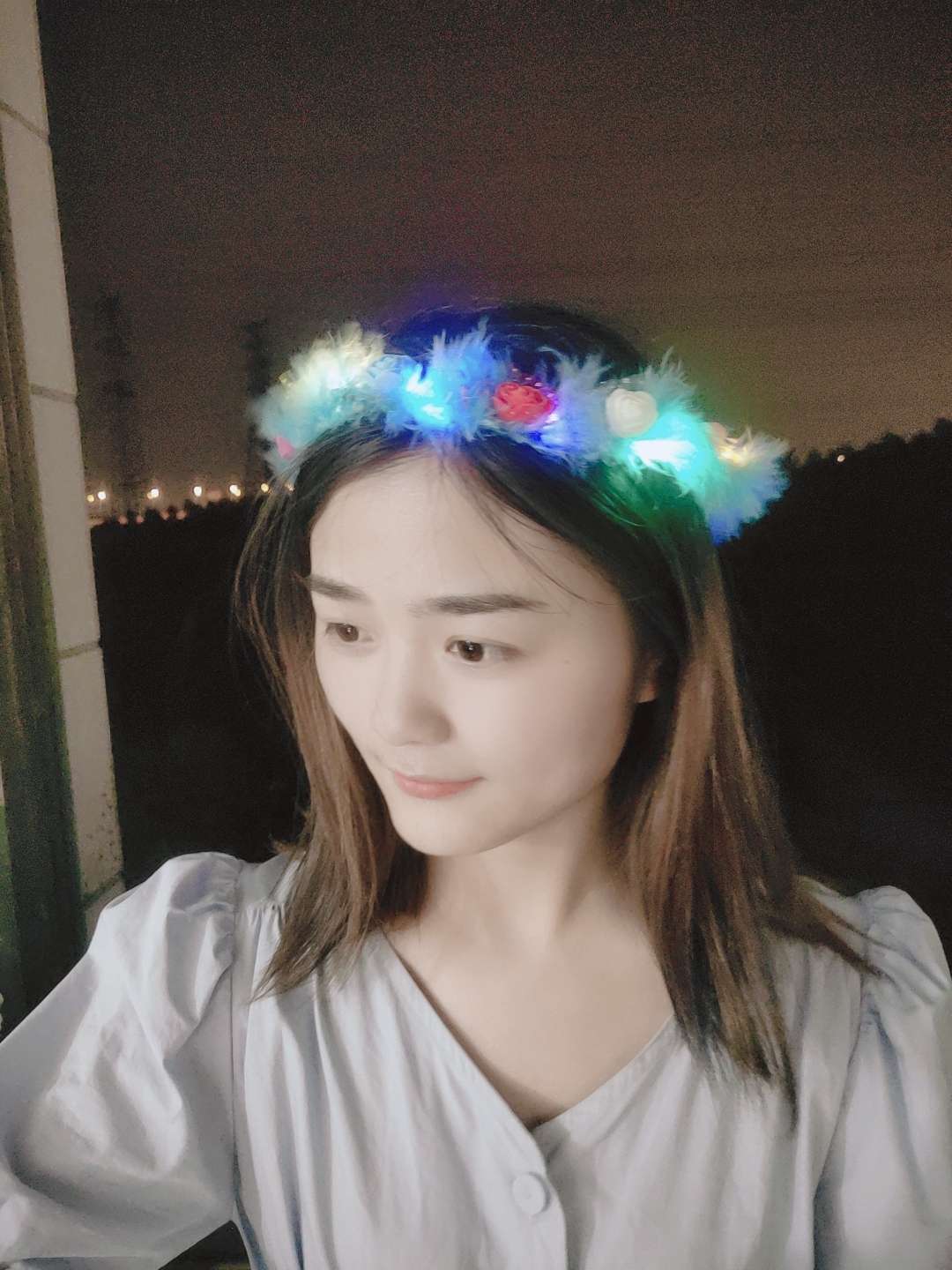 高亮发光羽毛花环儿童成人金丝羽毛发箍节日派对夜光闪光头饰热卖详情图9