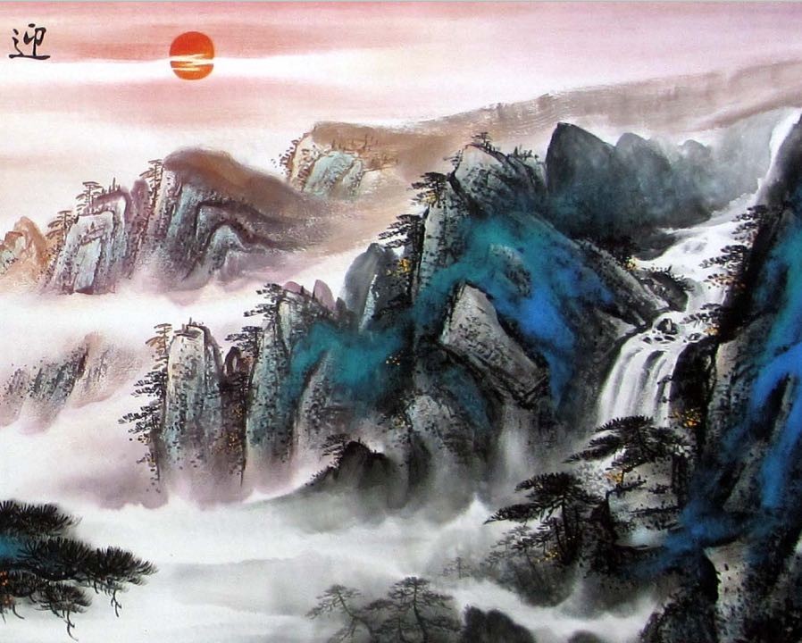 Tiandi Chinese Painting Teacher Li Changtian 200X80 Pure Hand-Painted Oil Paintings details Picture