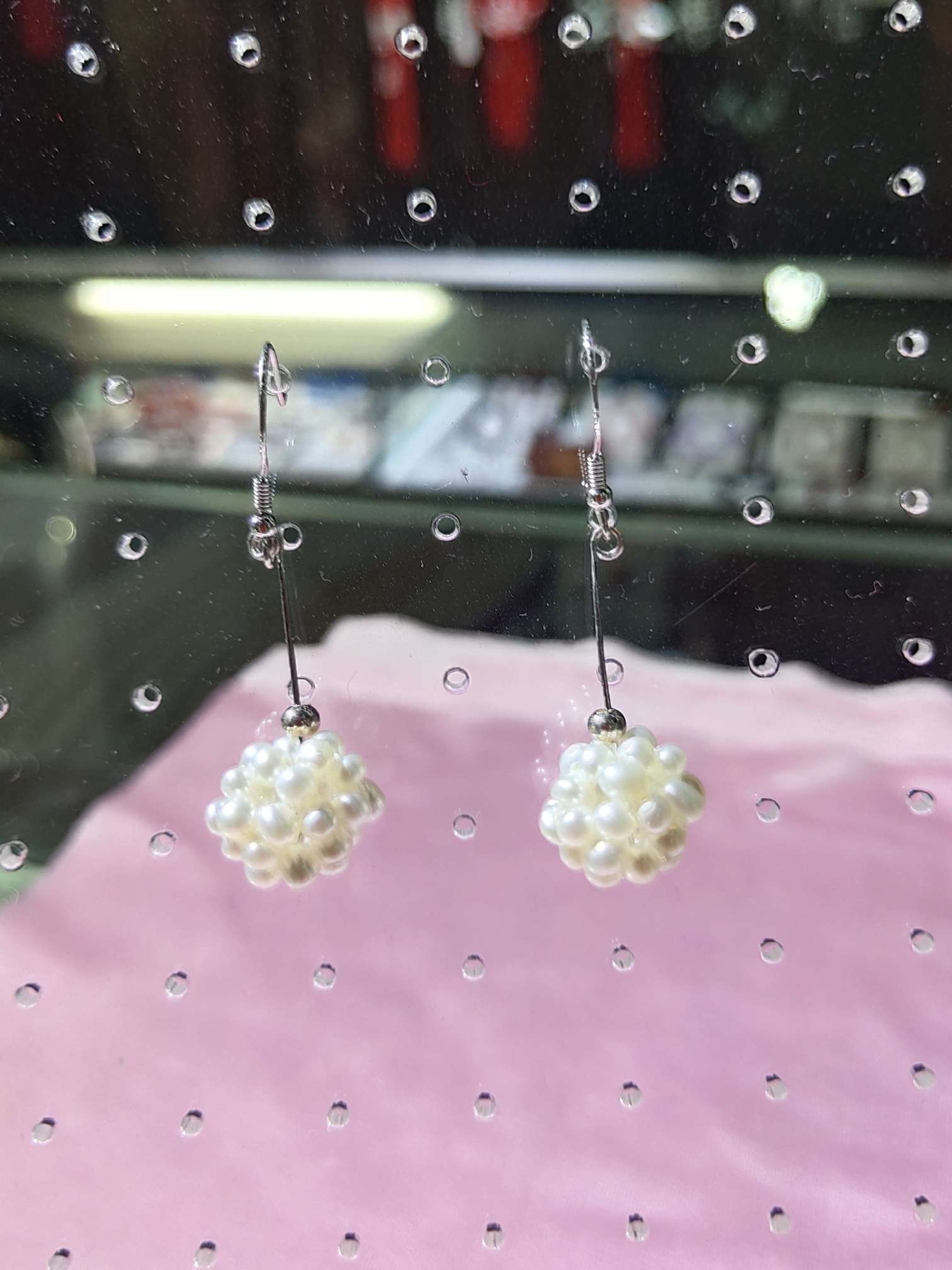 竹韵珠宝纯银珍珠耳钩新款上市简约时尚三个颜色详情图2