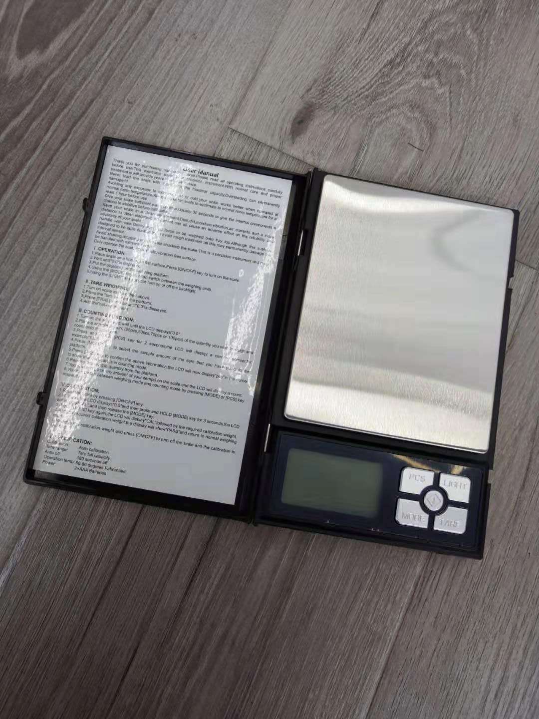 便携式电子克重秤珠宝秤翻盖型笔记本多功能药材秤高精度0.01g