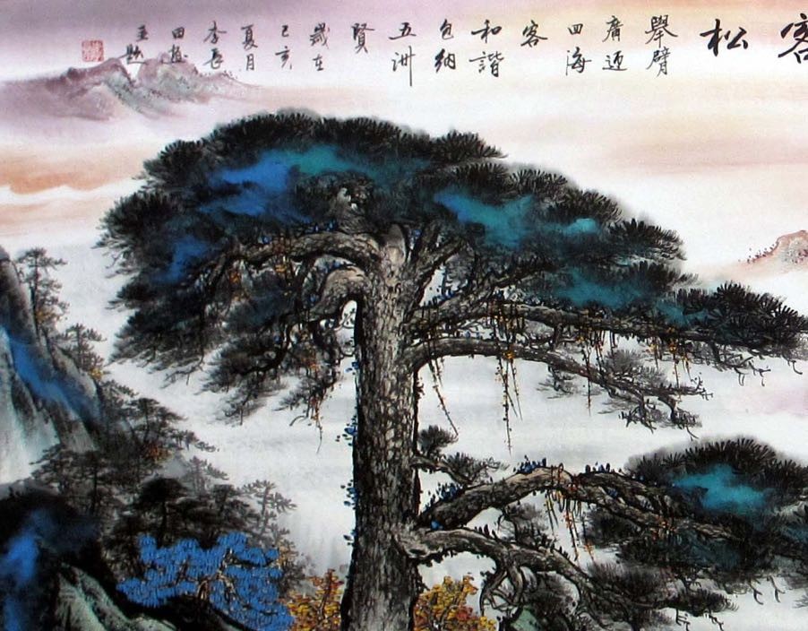 Tiandi Chinese Painting Teacher Li Changtian 200X80 Pure Hand-Painted Oil Paintings full figure