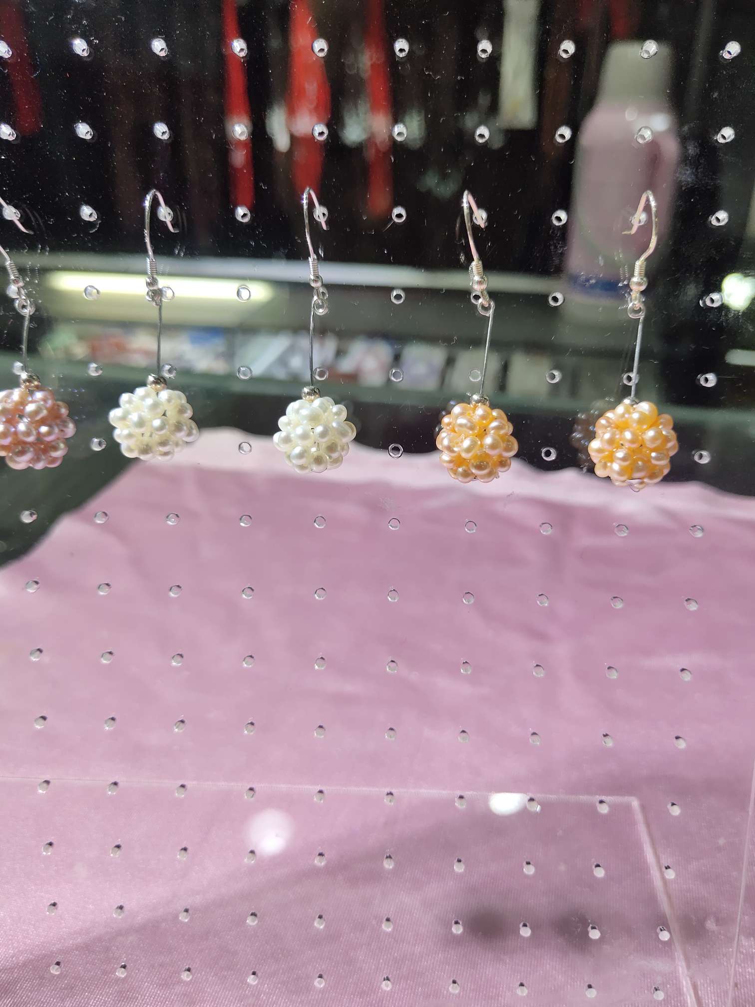 竹韵珠宝纯银珍珠耳钩新款上市简约时尚三个颜色详情图3