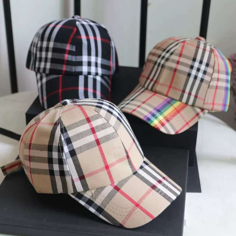 Smooth plaid baseball cap 1-3-5-year-old boys and girls cap trendy baby hat thumbnail