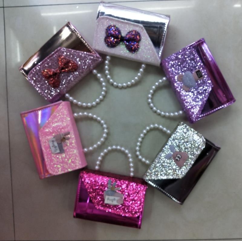 Cute children's bag, princess bag, dinner bag, pink fan bag, online red envelope, hand-held crossbody bag undefined