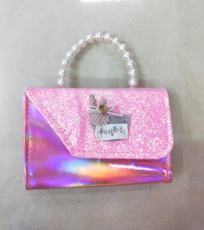 Cute children's bag, princess bag, dinner bag, pink fan bag, online red envelope, hand-held crossbody bag undefined