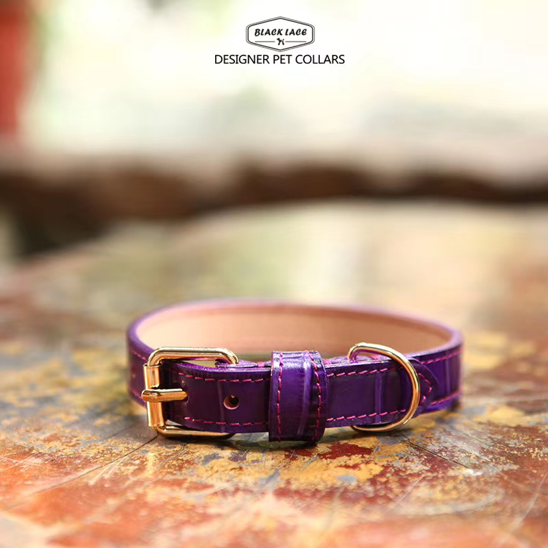 【鳄鱼纹简约款牛皮项圈】详情图7