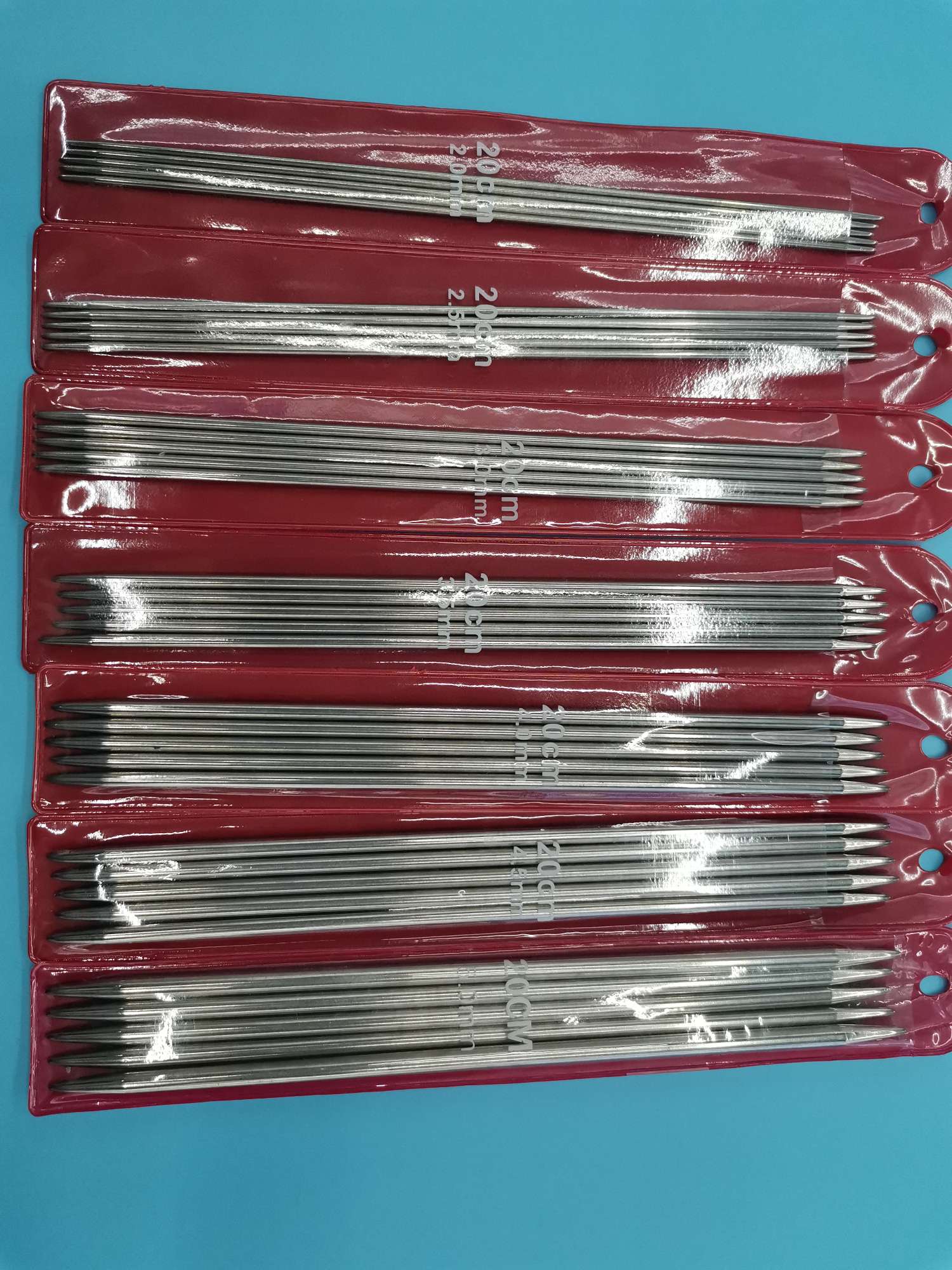 不锈钢双尖5支毛衣针，20Cm产品图