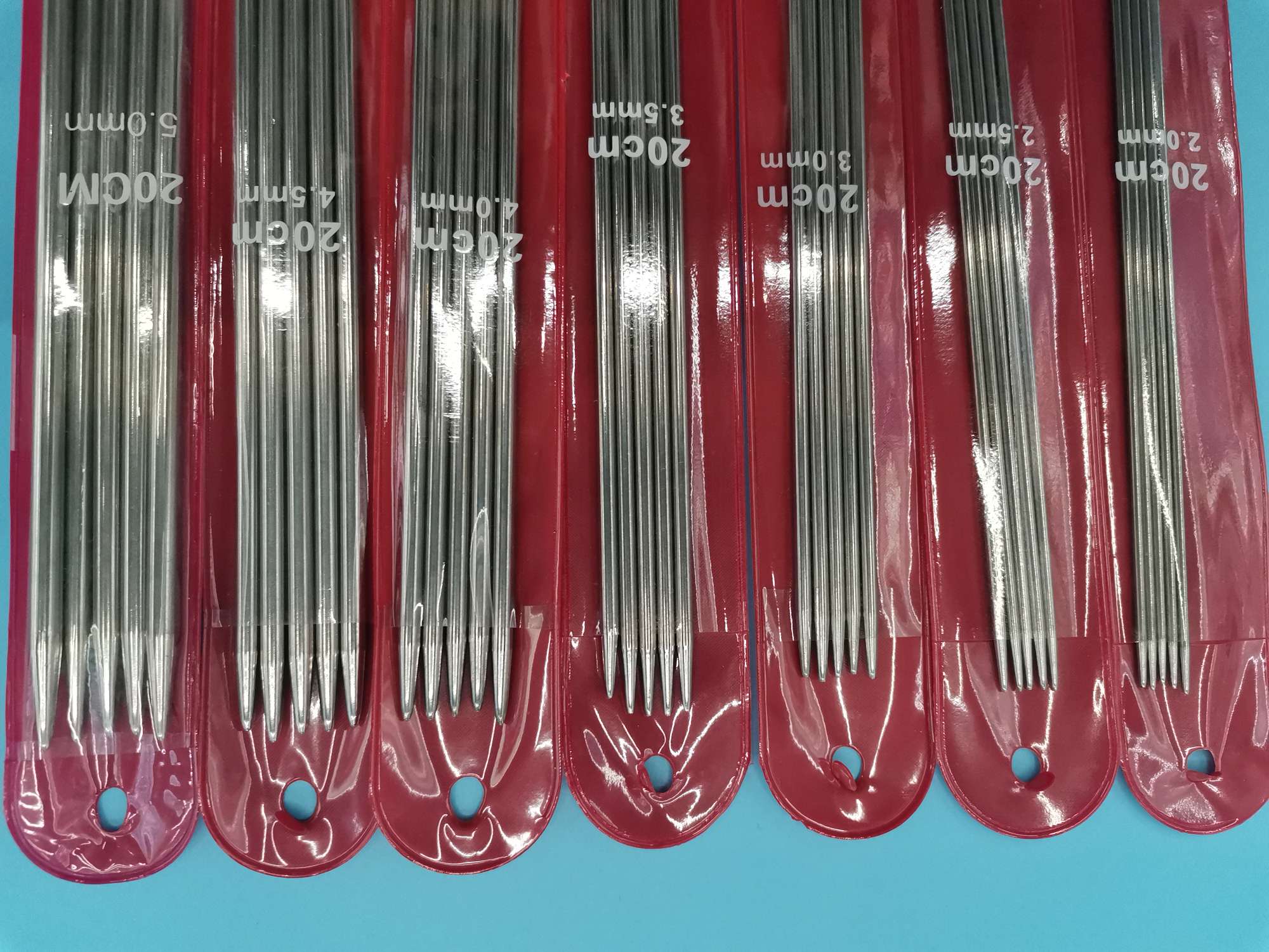 不锈钢双尖5支毛衣针，20Cm详情图1