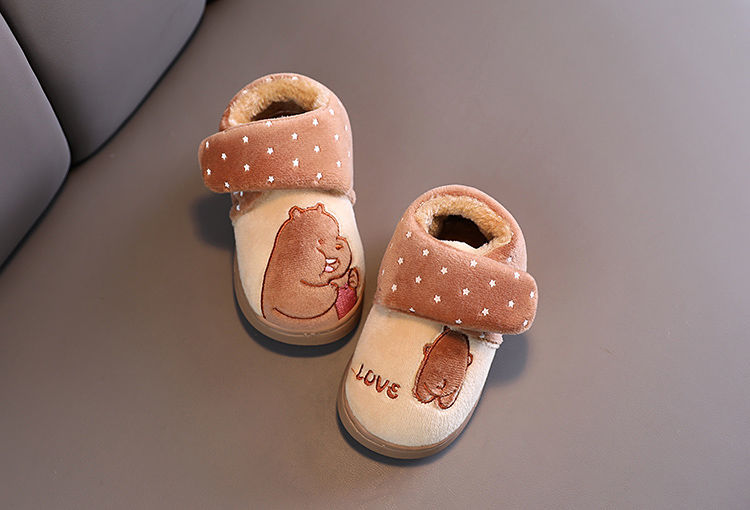 儿童棉拖鞋包跟男童室内秋冬季婴儿家居防滑女宝宝1-5岁2中小棉鞋详情图17
