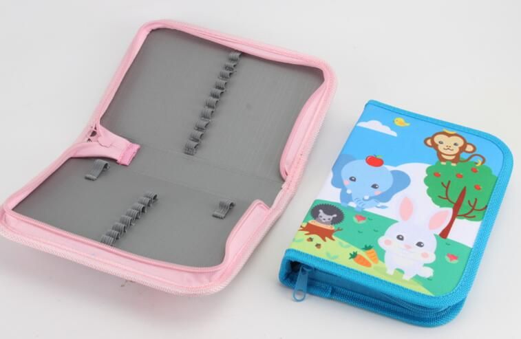 可定制logo图案单拉松紧文具收纳盒