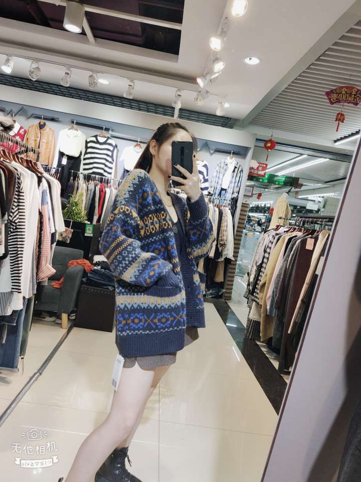 欧货开衫细节图