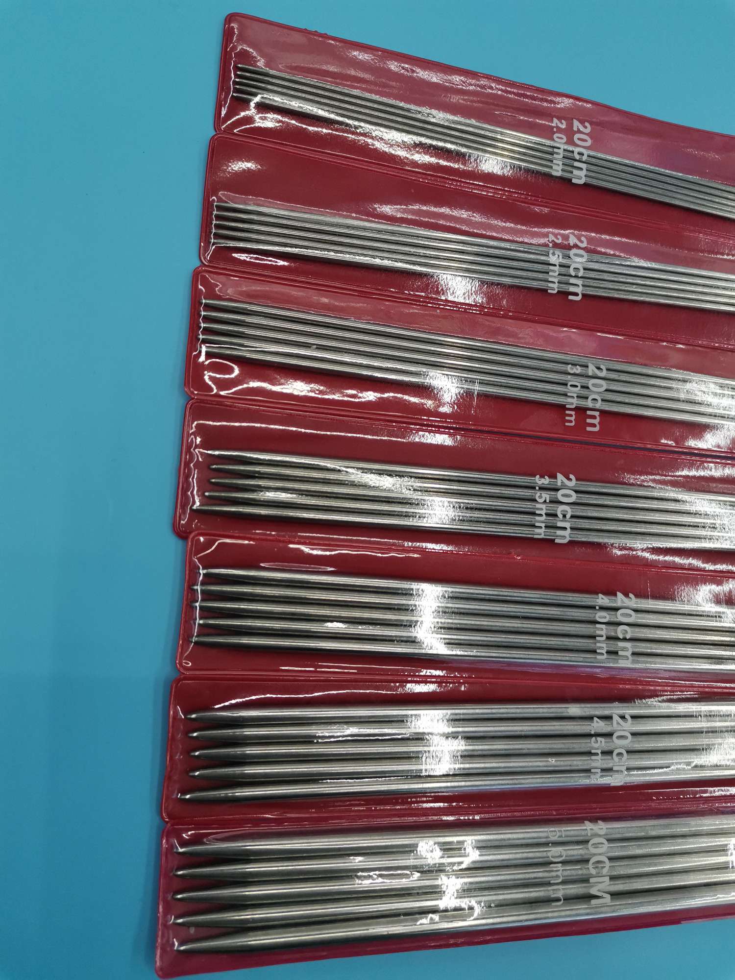 不锈钢双尖5支毛衣针，20Cm详情图3