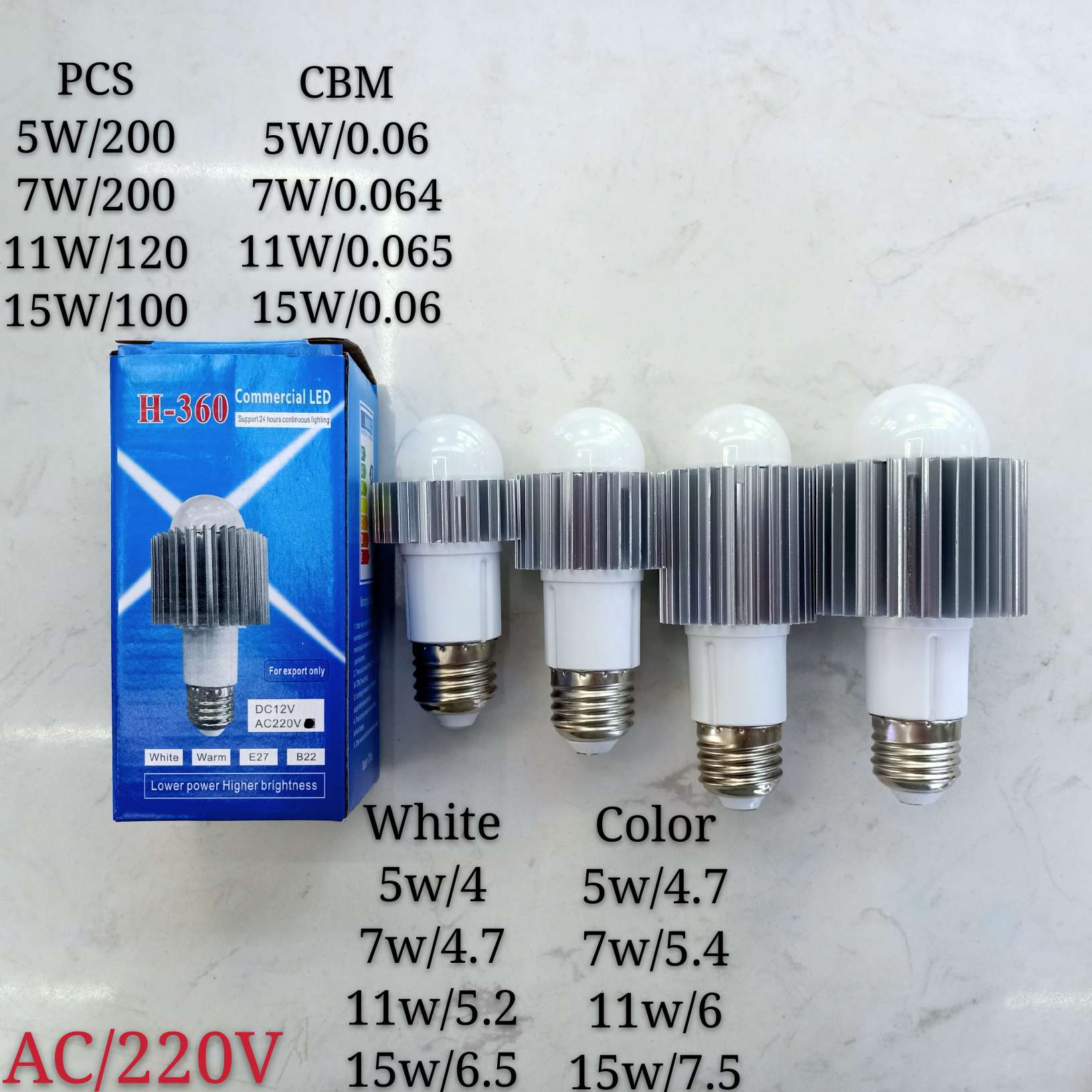 太阳花散热器220V/LED灯泡11w