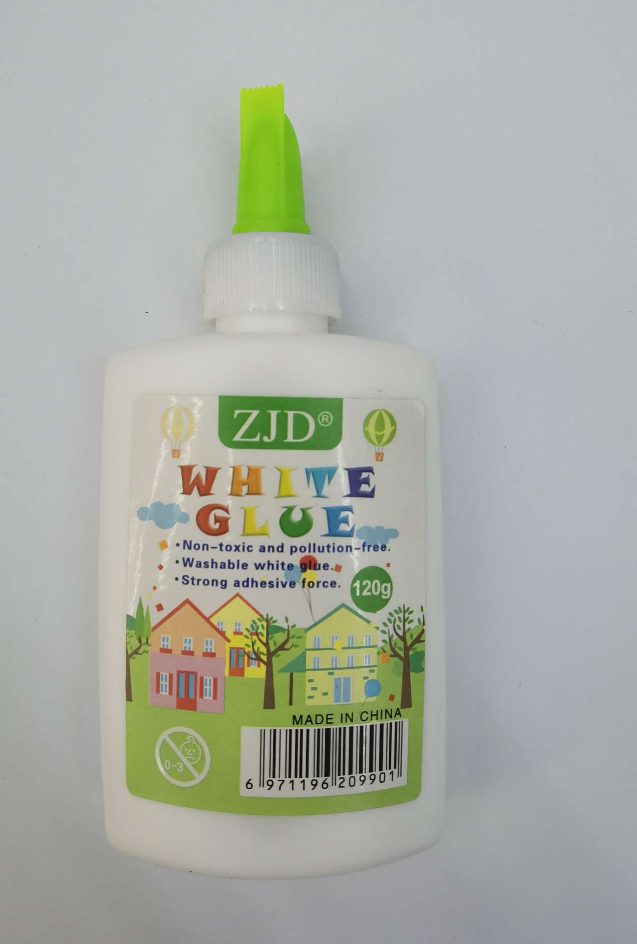 120克白胶带刷盖子白底实物图