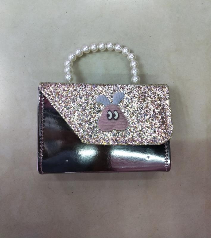 Cute children's bag, princess bag, dinner bag, pink fan bag, online red envelope, hand-held crossbody bag undefined