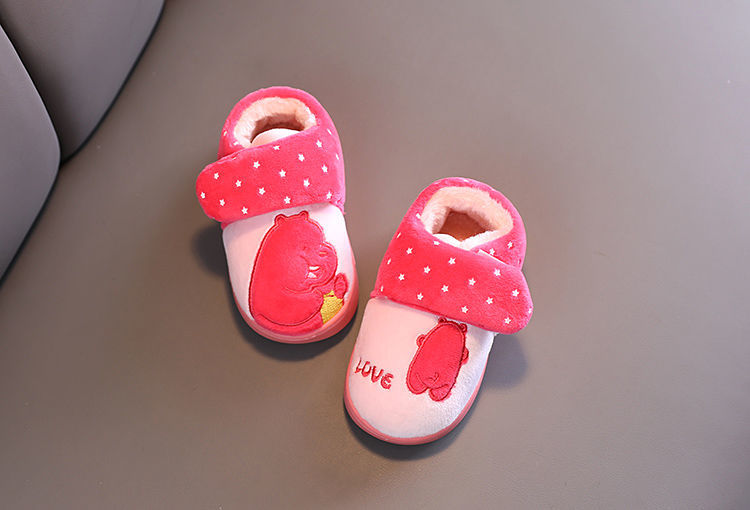 儿童棉拖鞋包跟男童室内秋冬季婴儿家居防滑女宝宝1-5岁2中小棉鞋详情图7