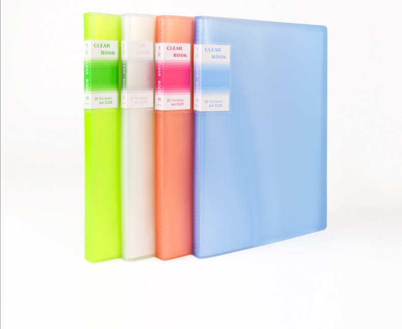 A4透明资料册 20/30/40/60页活页文件夹 办公文具收纳细节图