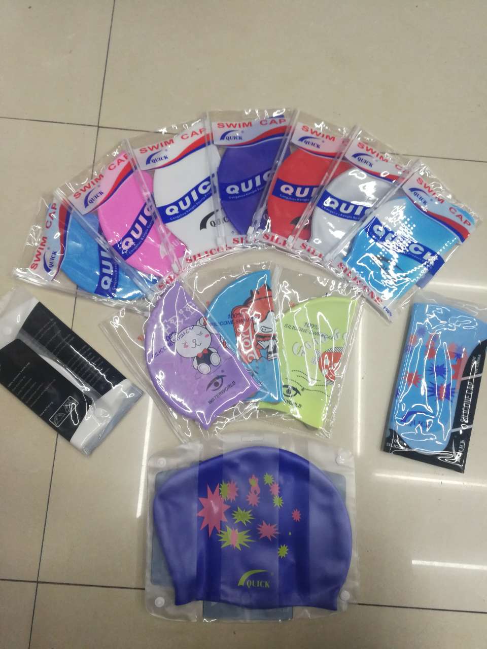 Silicone Swim Cap Size Women's Swim Cap Drop Cap Item Picture