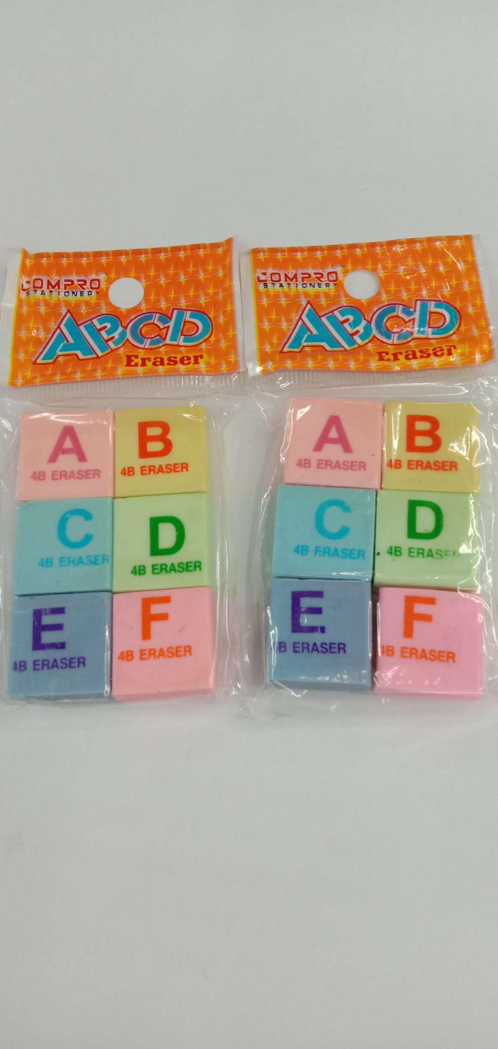Bagged ABC eraser details Picture