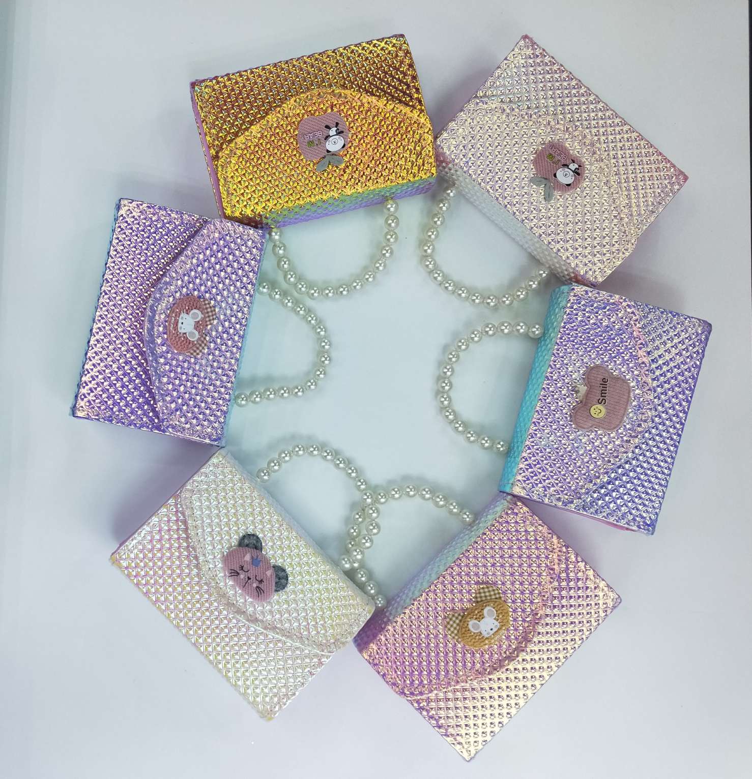 Fashionable children's bag, coin purse, princess bag, dinner bag, Korean-style bag, beaded chain bag details Picture