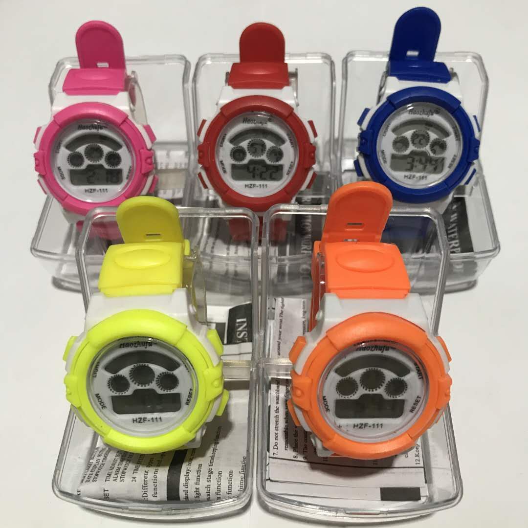 The electronic watch is colorful Item Picture