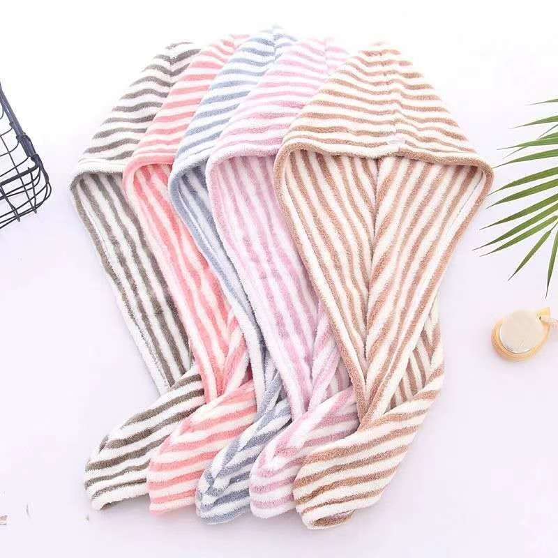 Cationic fine color strip dry hair cap, water-absorbing dry hair cap details Picture