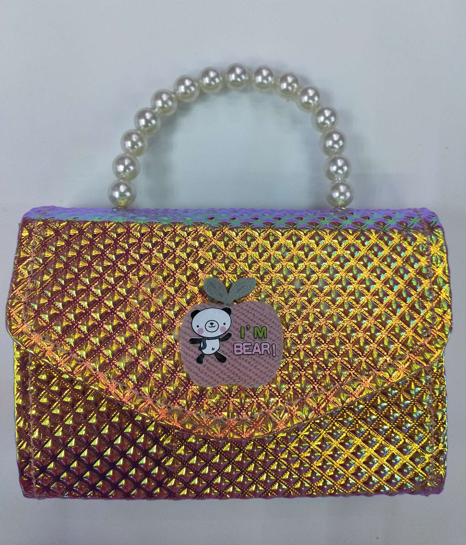 Fashionable children's bag, coin purse, princess bag, dinner bag, Korean-style bag, beaded chain bag Specification image