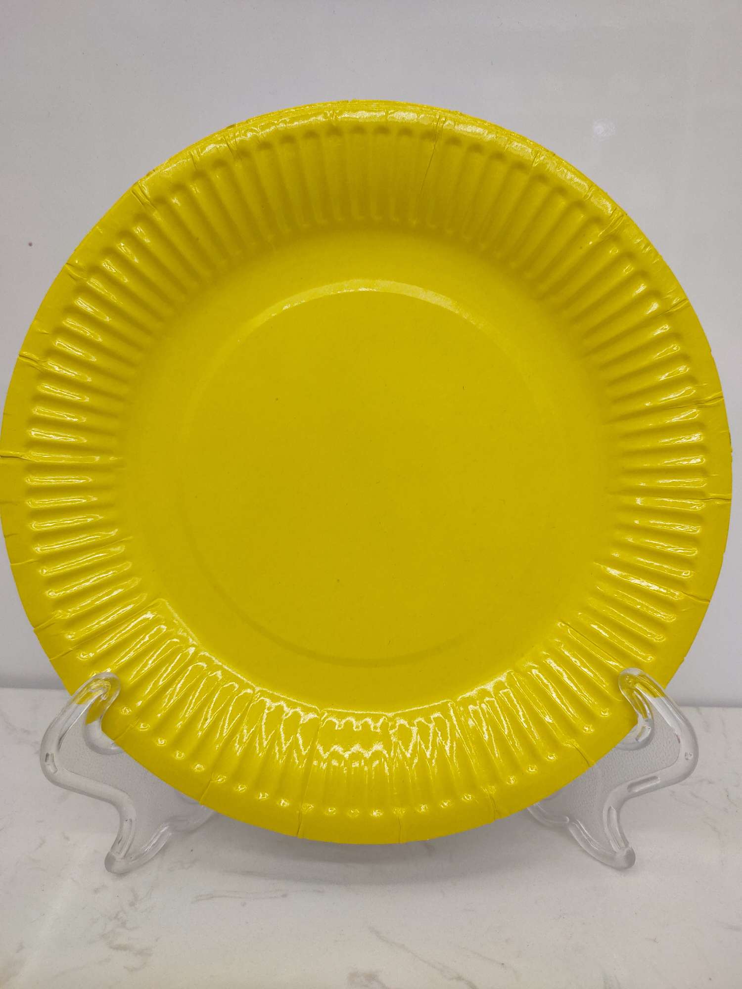 7寸黄色纸盘18㎝   
节日生日用品，儿童DIY手工制作，装饰