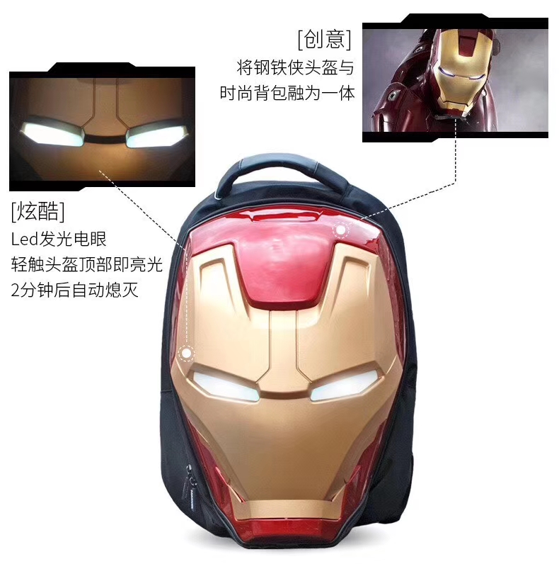 钢铁侠背包初中大学生书包详情图3