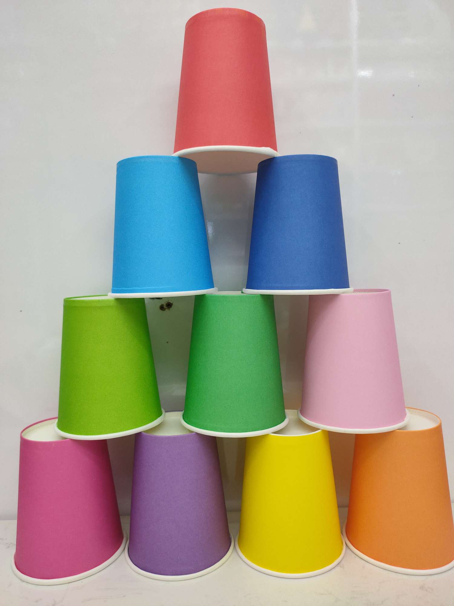 纸杯手工幼儿园手工纸杯材料纸杯画创意diy一次性彩色纸杯产品图