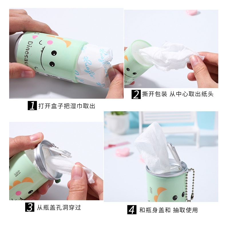 30抽糖果罐装湿巾儿童湿巾不含酒精罐装湿纸巾详情图5