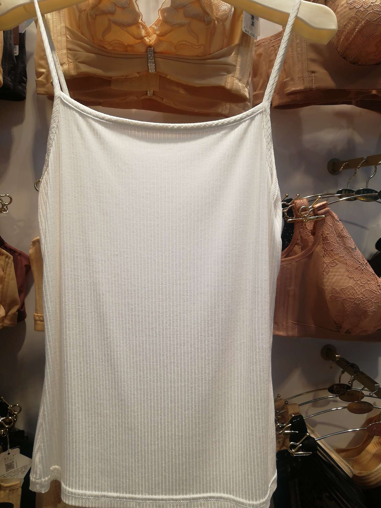 Vest, white, grey, pink, black