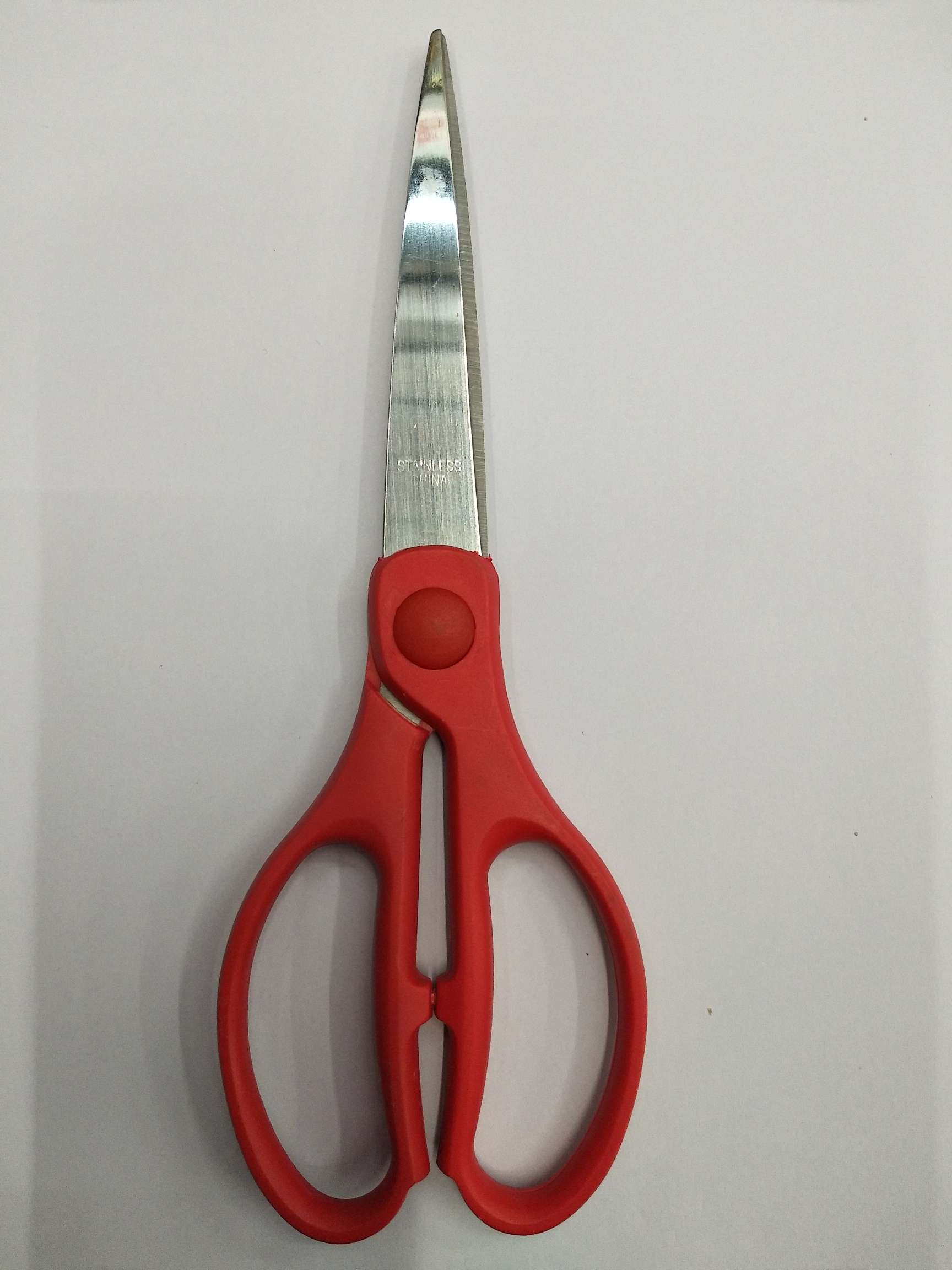A-108 office scissors, kitchen scissors, length 23cm, width 10cm, weight 80g, single card insertion packaging, 12 pairs in A box, 240 pairs in a case Specification drawing