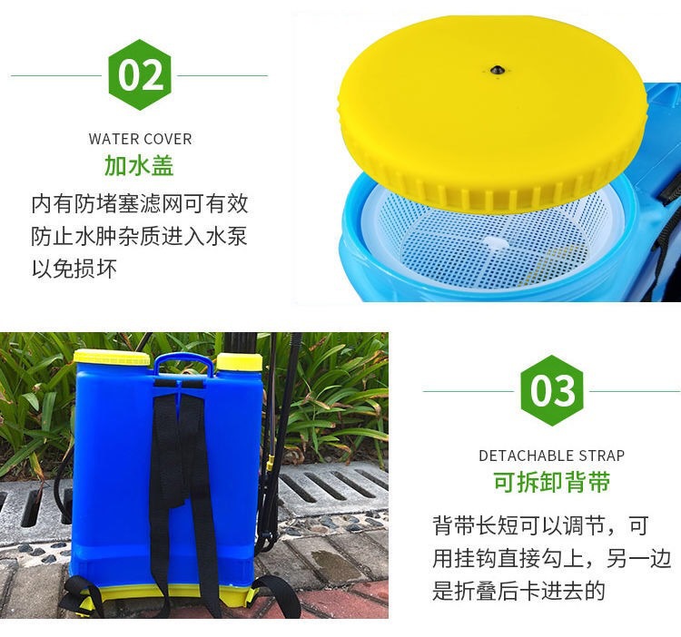 16L手动喷雾器农用手压式打农药机背负式手动防疫消毒机消毒喷壶详情图9