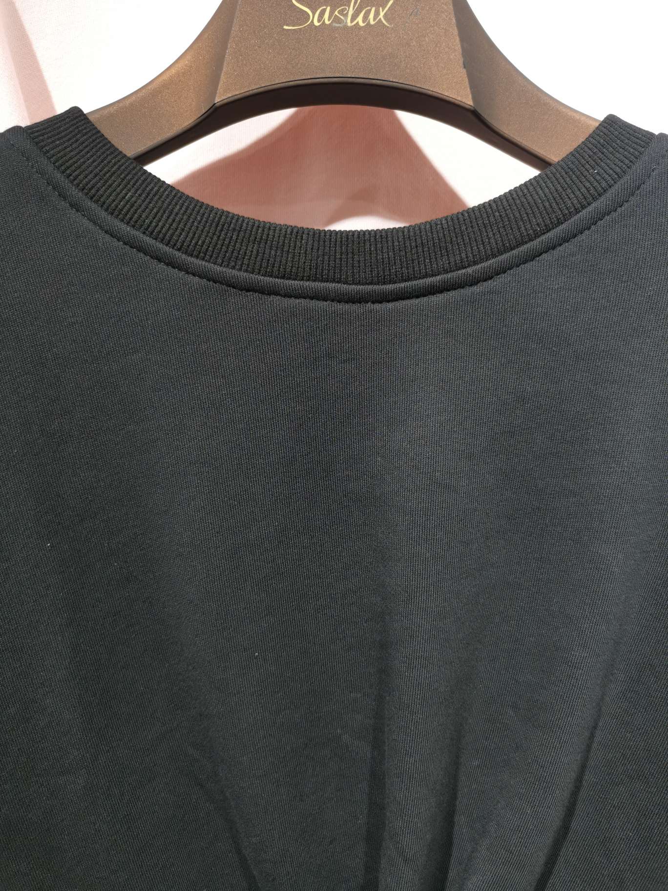 All-black cotton fashionable women's top with a waist knot details Picture