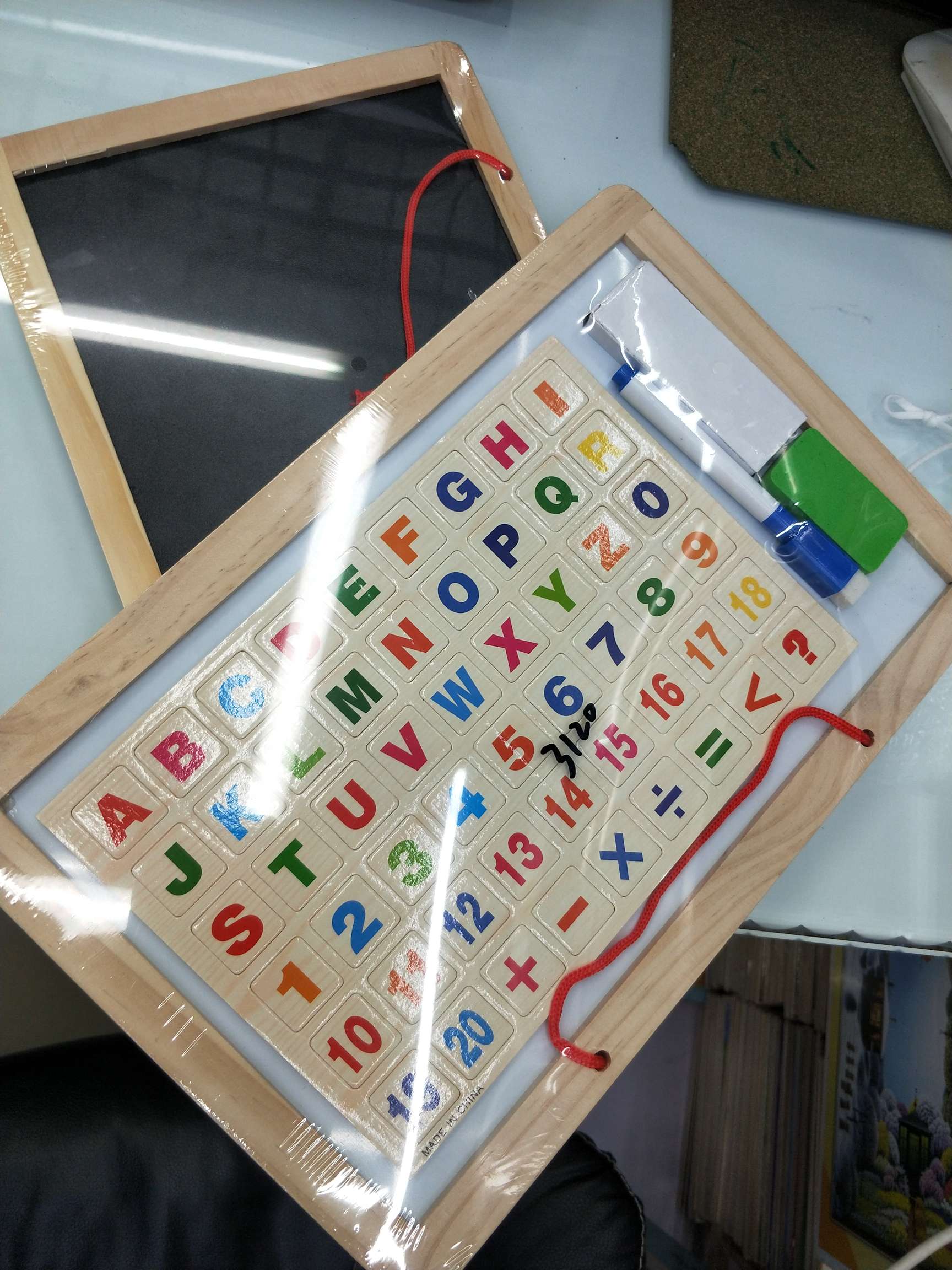 儿童手写板原木绘画画板可擦写字板涂鸦板画画小黑板白板产品图