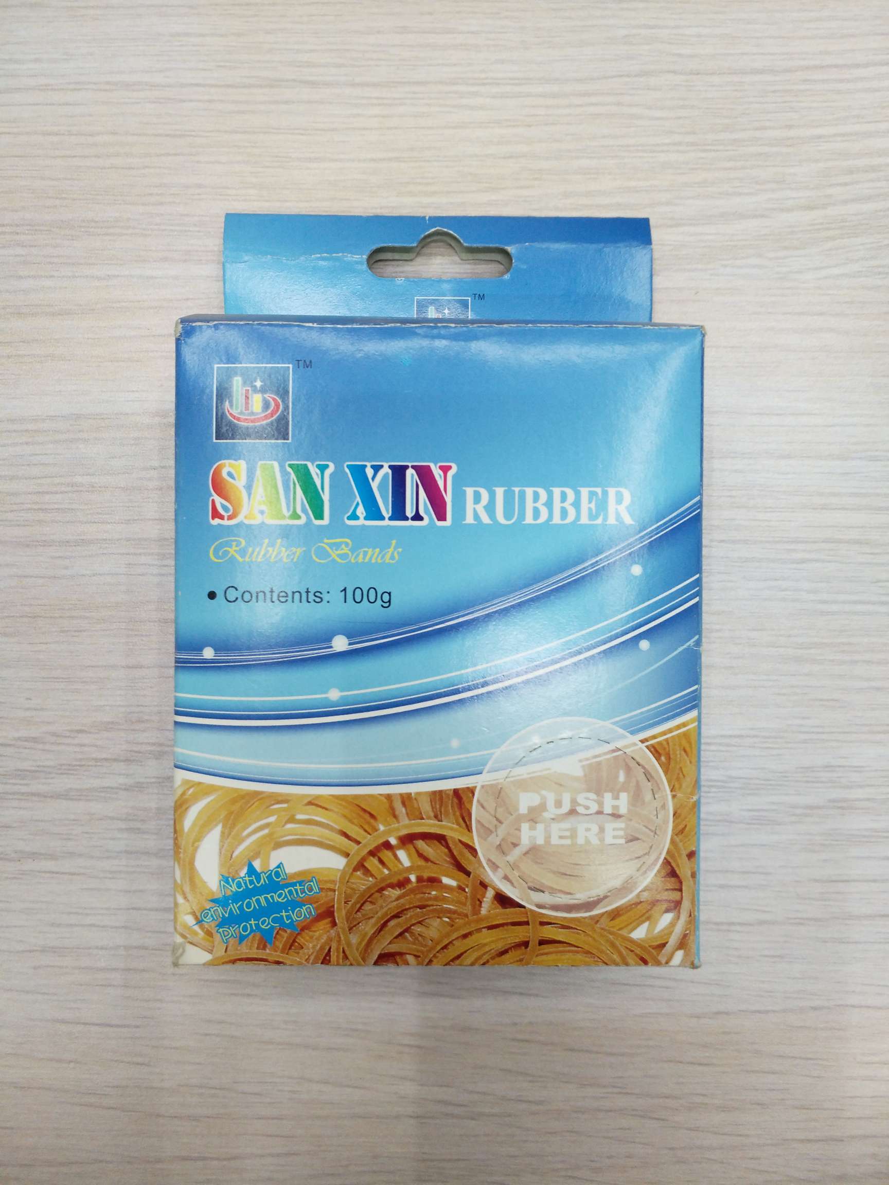 Blue Box Packing Rubber Band details Picture