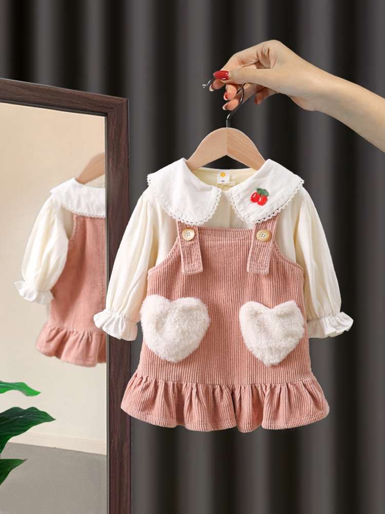 Add velvet and thicken girl's skirt thumbnail