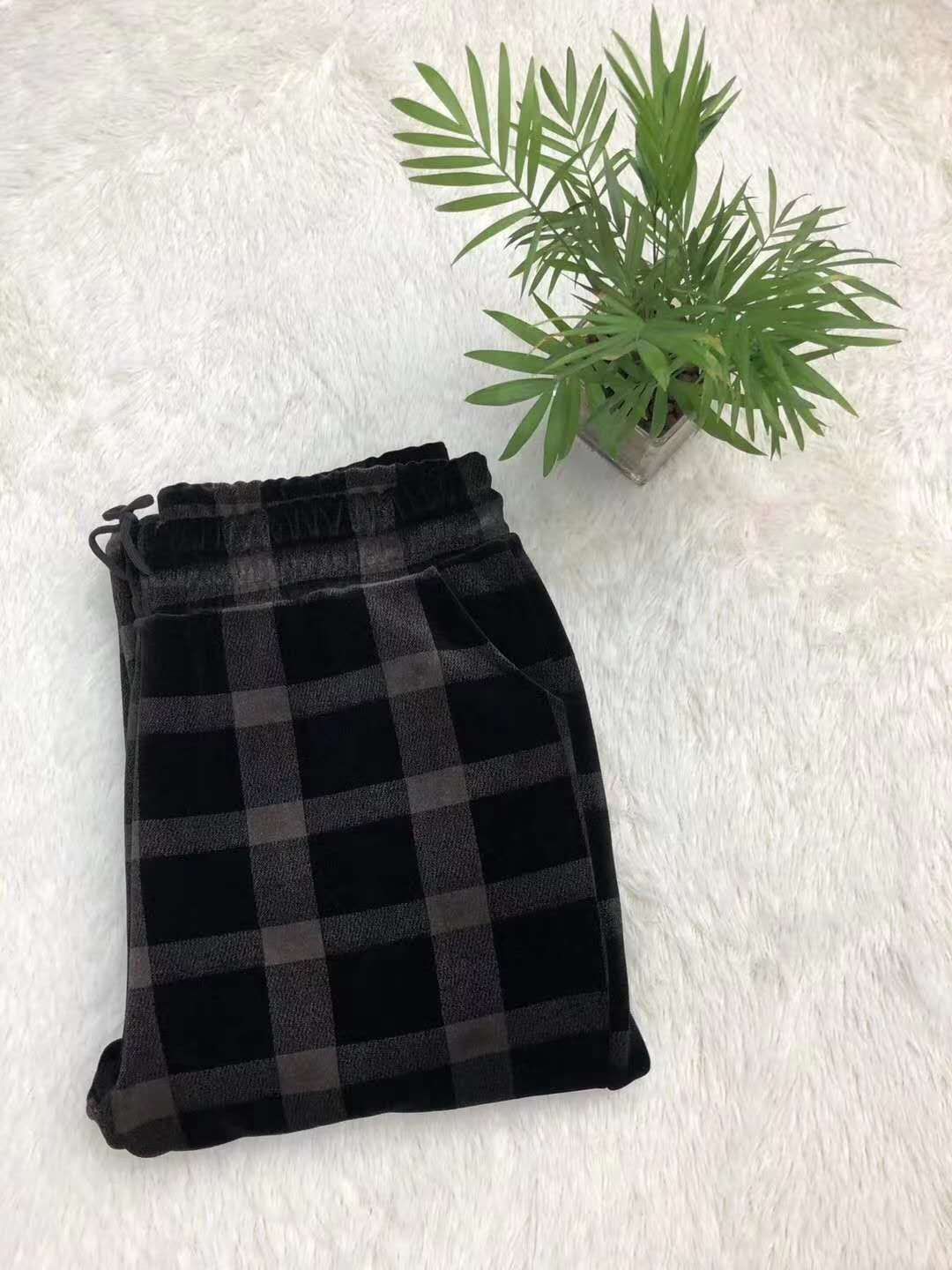 Plaid pants for women Leggings for women comfortable and loose - Nicole Aoyama knit thumbnail