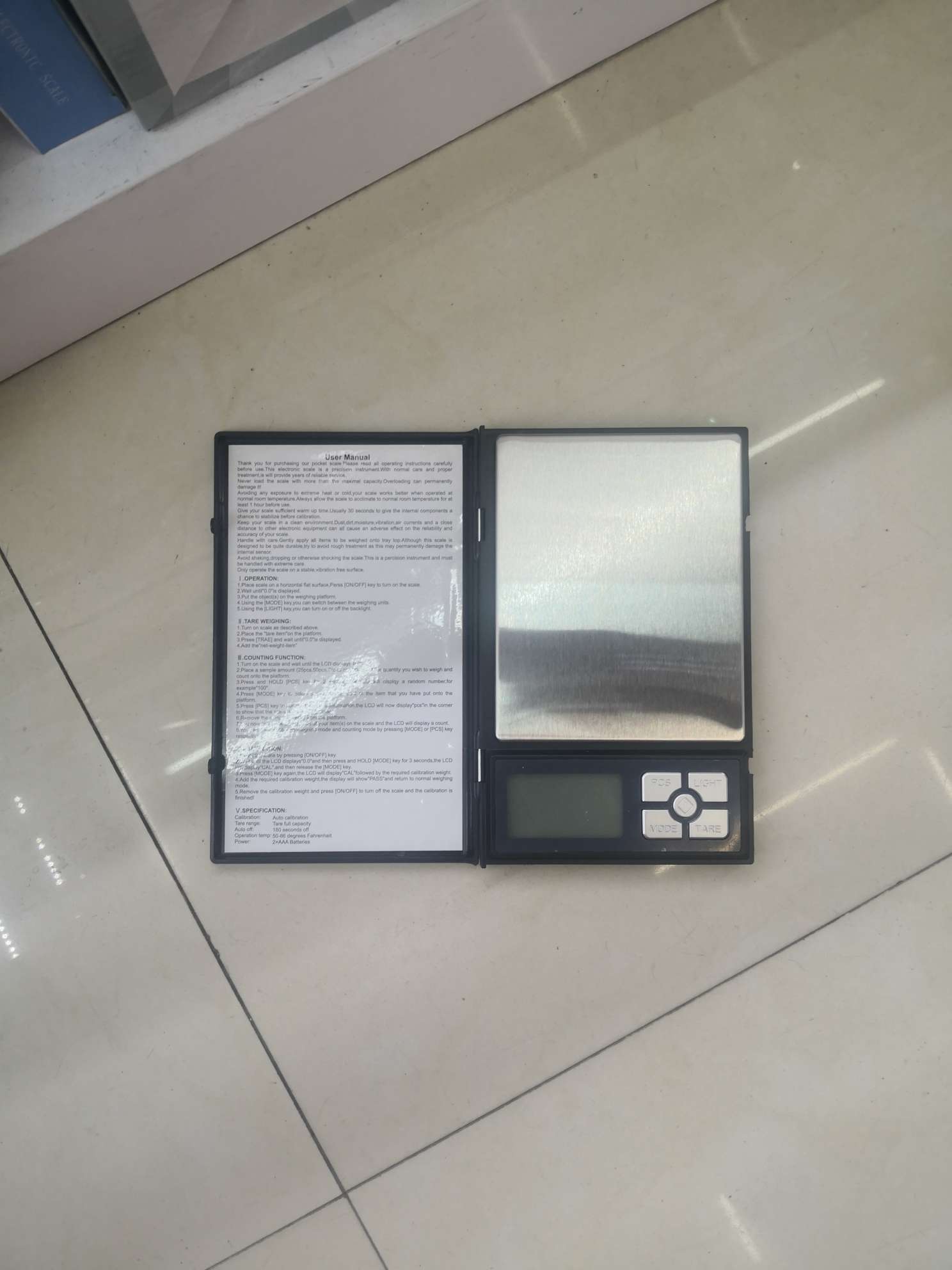 Large book electronic scale