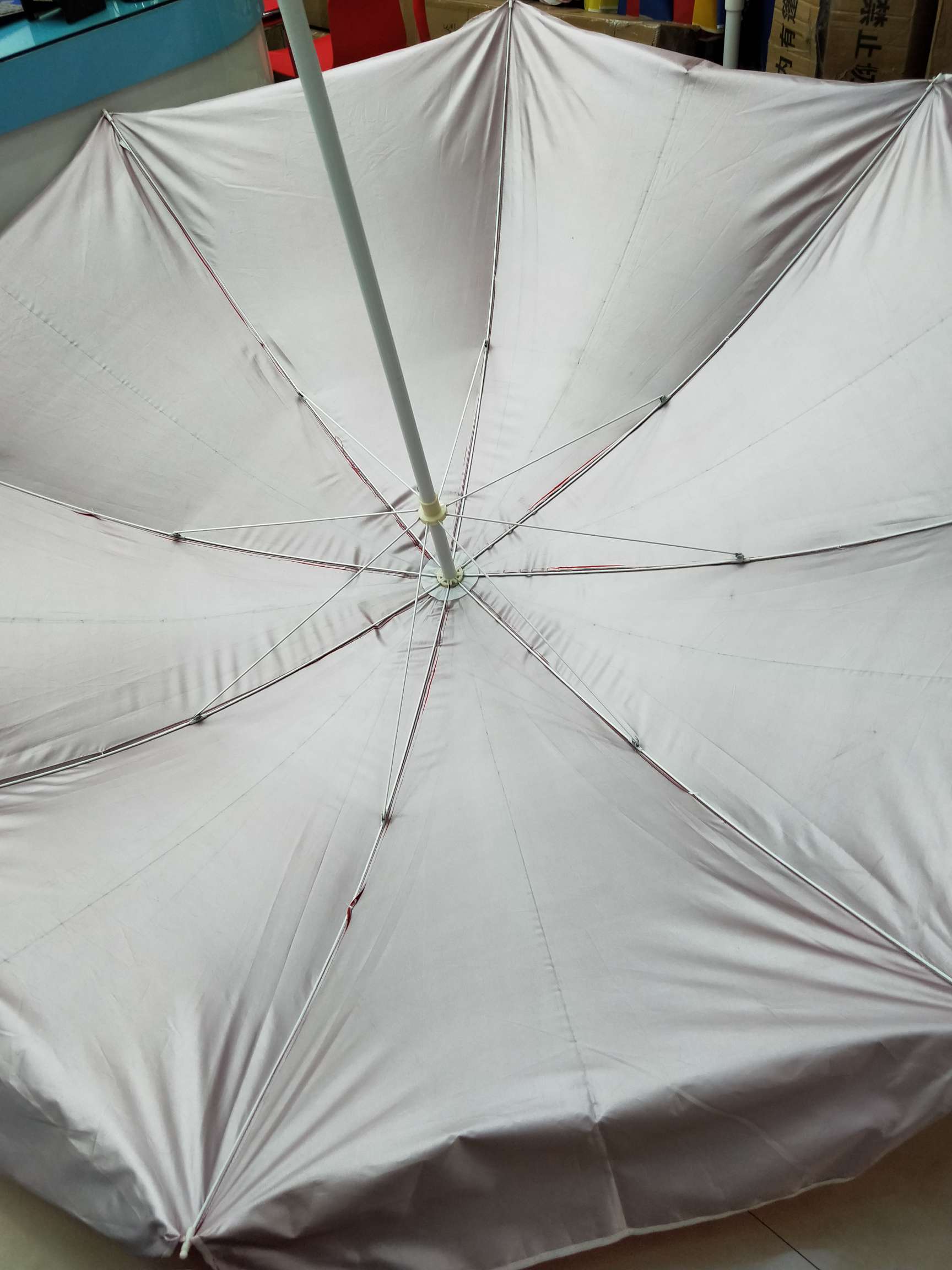 120cm silver rubber landscape sun umbrella detail image 1