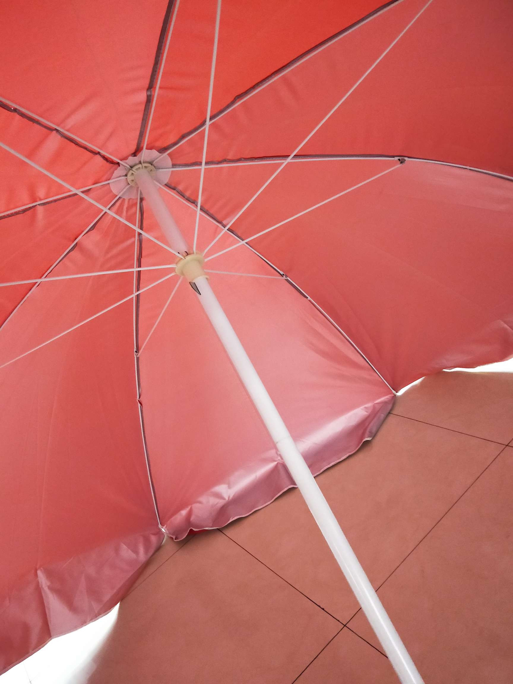 140cm single-color silver rubber sun umbrella detail image 1