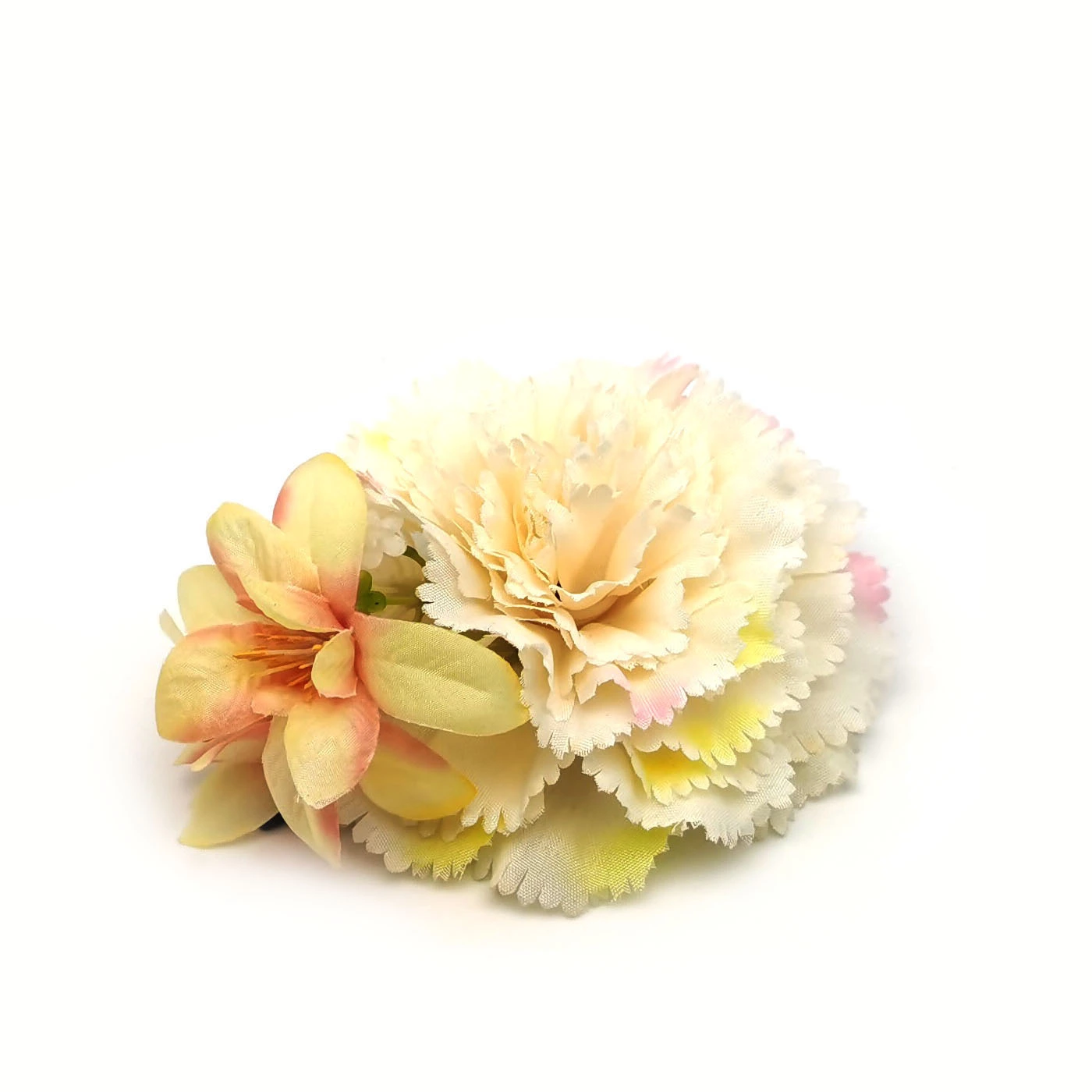 Silk flower carnation hairpin Item Picture