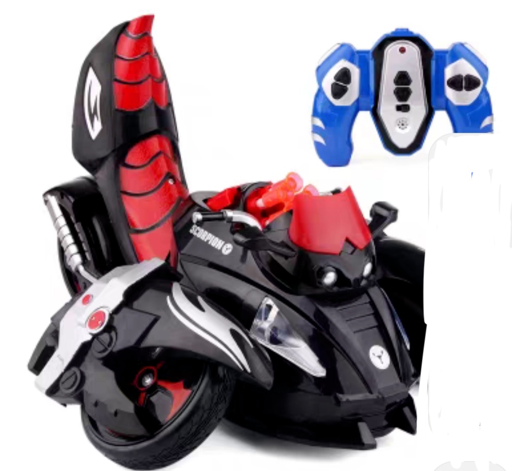 正版龙祥魔蝎战神摩托车道控特技摩托车变形蝎子玩具车细节图